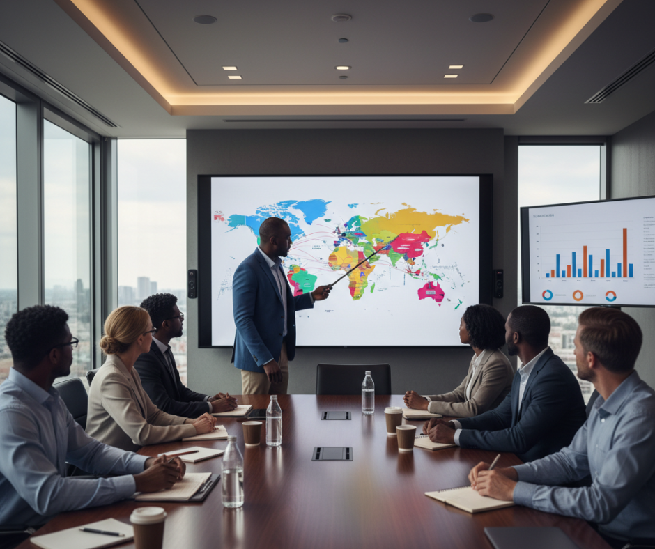 CM&S team presenting a global operation plan